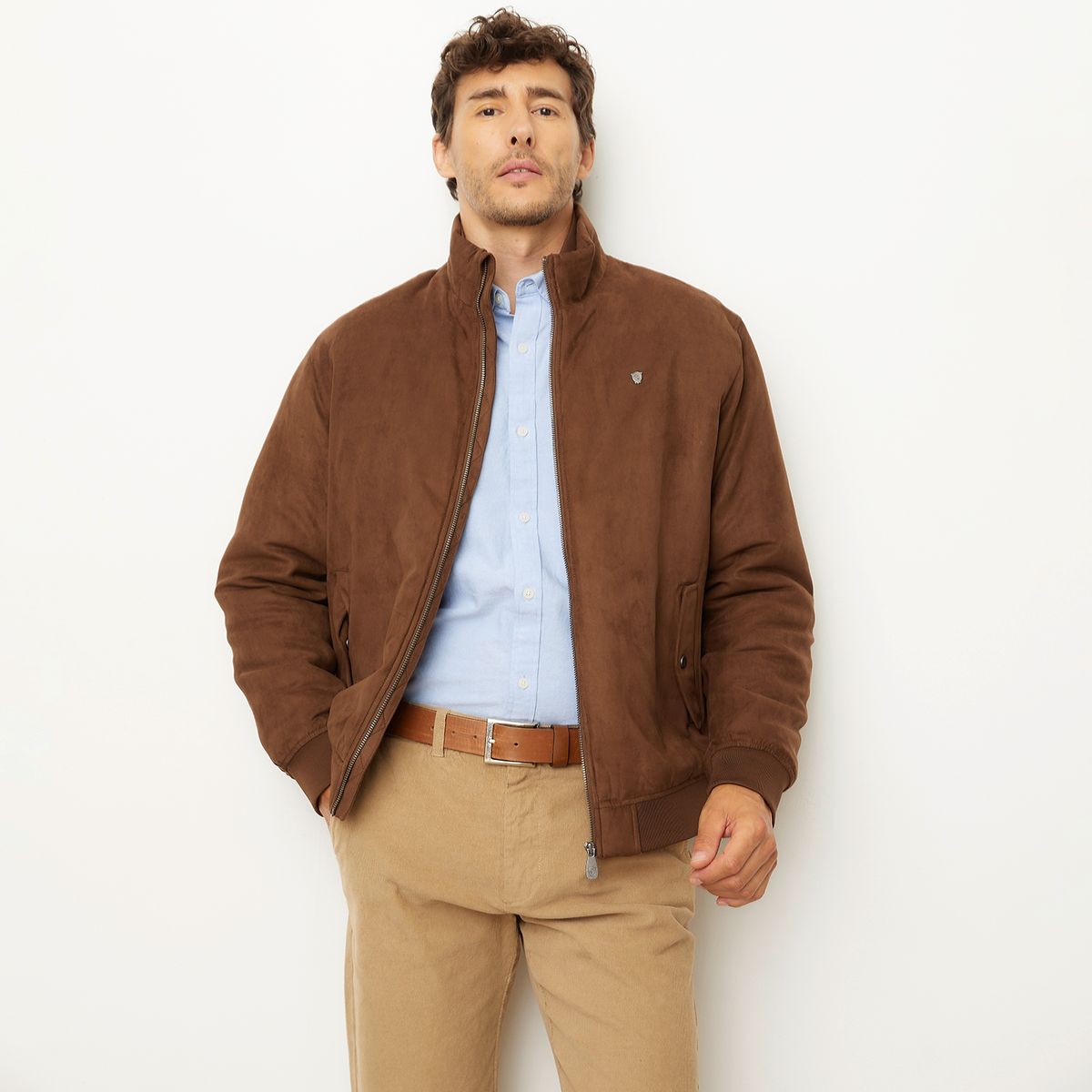 CHRISTIAN LACROIX - Chaqueta Sport Gamuza Manga Larga Hombre Christian Lacroix