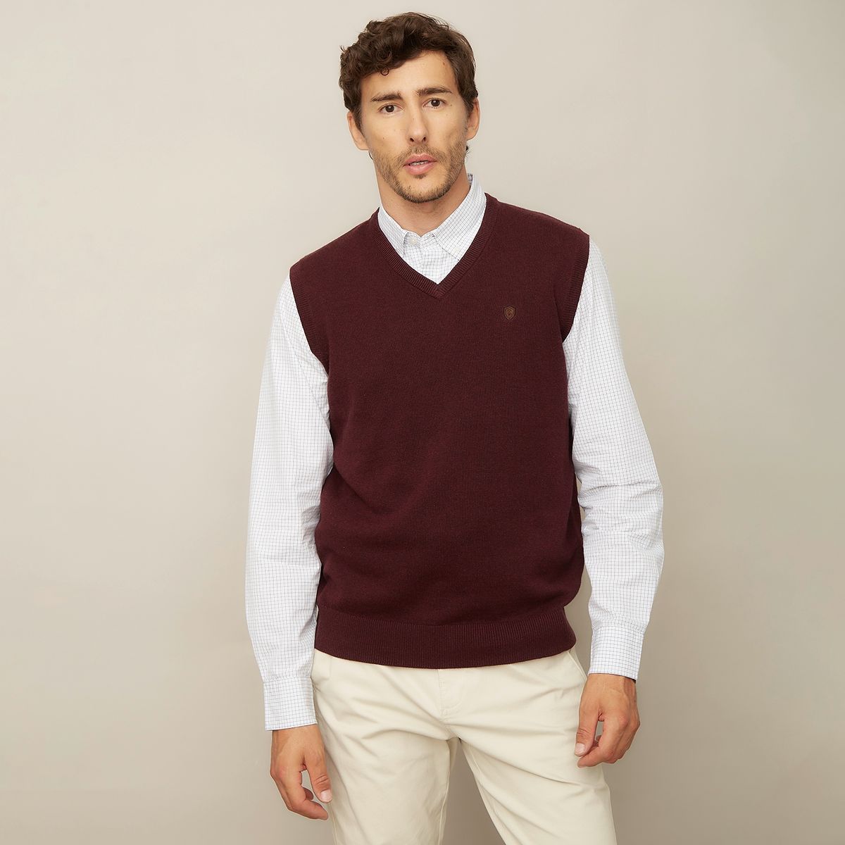 CHRISTIAN LACROIX - Sweater Sin Mangas Liso Relax Hombre Christian Lacroix