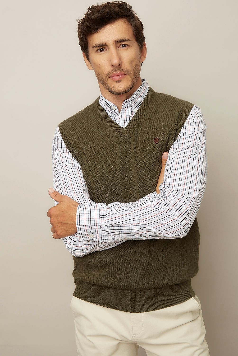 CHRISTIAN LACROIX - Sweater Sin Mangas Liso Relax Hombre Christian Lacroix