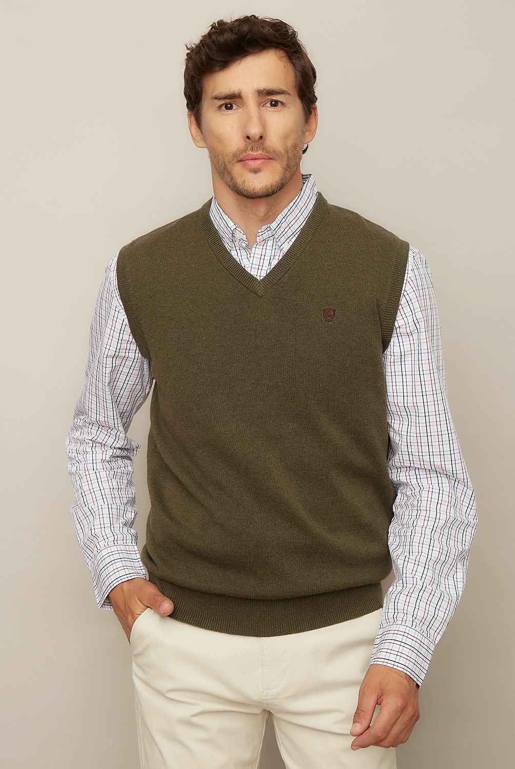 CHRISTIAN LACROIX - Sweater Sin Mangas Liso Relax Hombre Christian Lacroix
