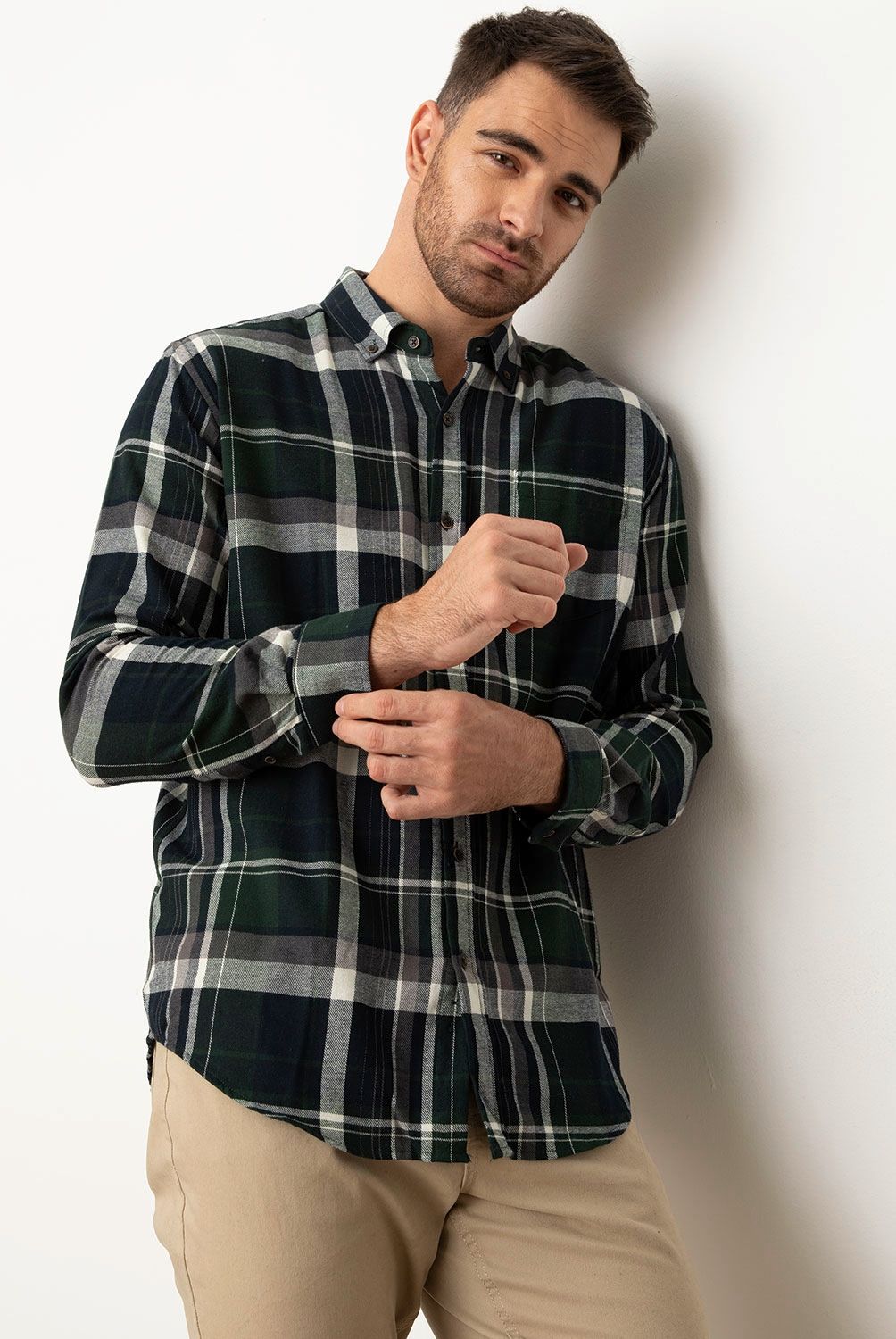 NEWPORT - Camisa Sport Manga Larga Hombre Newport