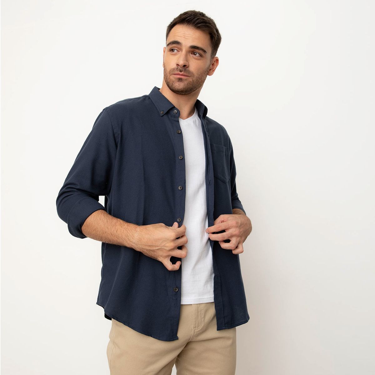 NEWPORT - Camisa Sport Manga Larga Hombre Newport