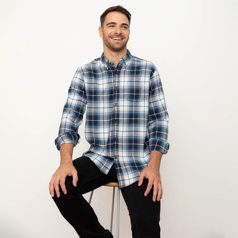 NEWPORT - Camisa Sport Manga Larga Hombre Newport