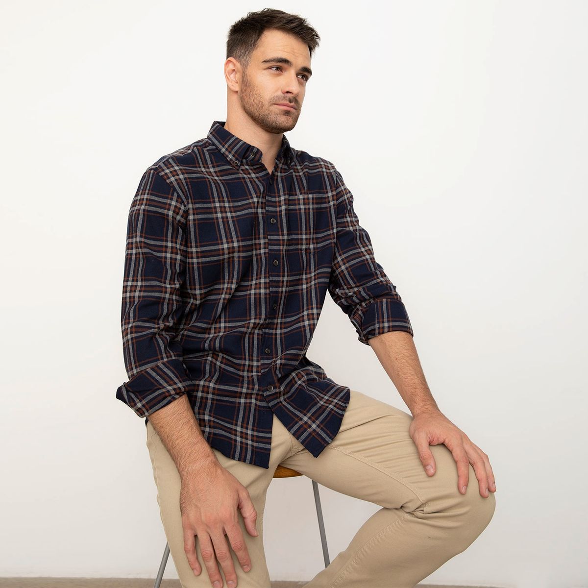 NEWPORT - Camisa Sport Manga Larga Hombre Newport