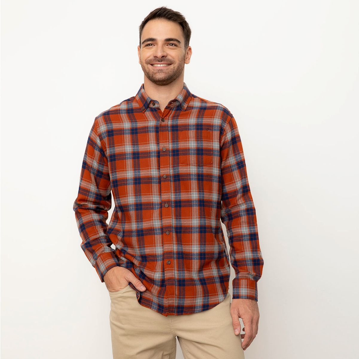 NEWPORT - Camisa Sport Manga Larga Hombre Newport