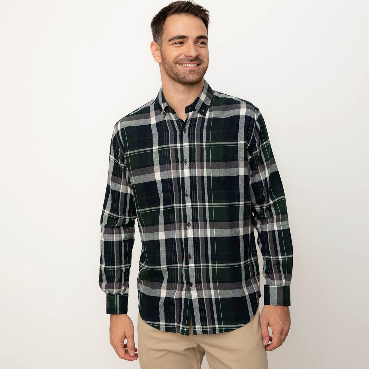 NEWPORT - Camisa Sport Manga Larga Hombre Newport