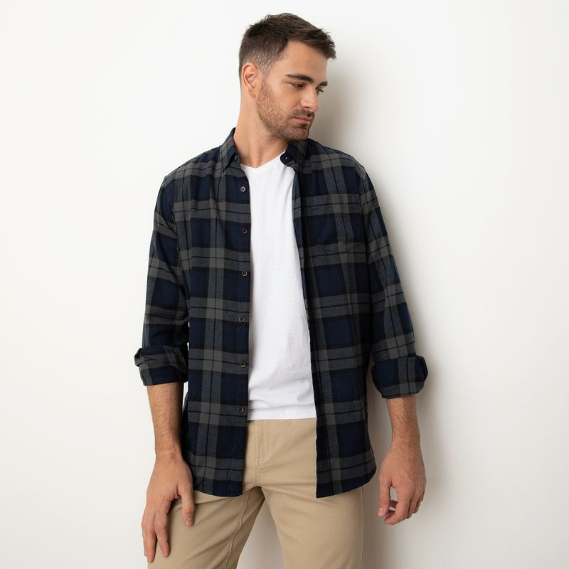 NEWPORT - Camisa Sport Manga Larga Hombre Newport