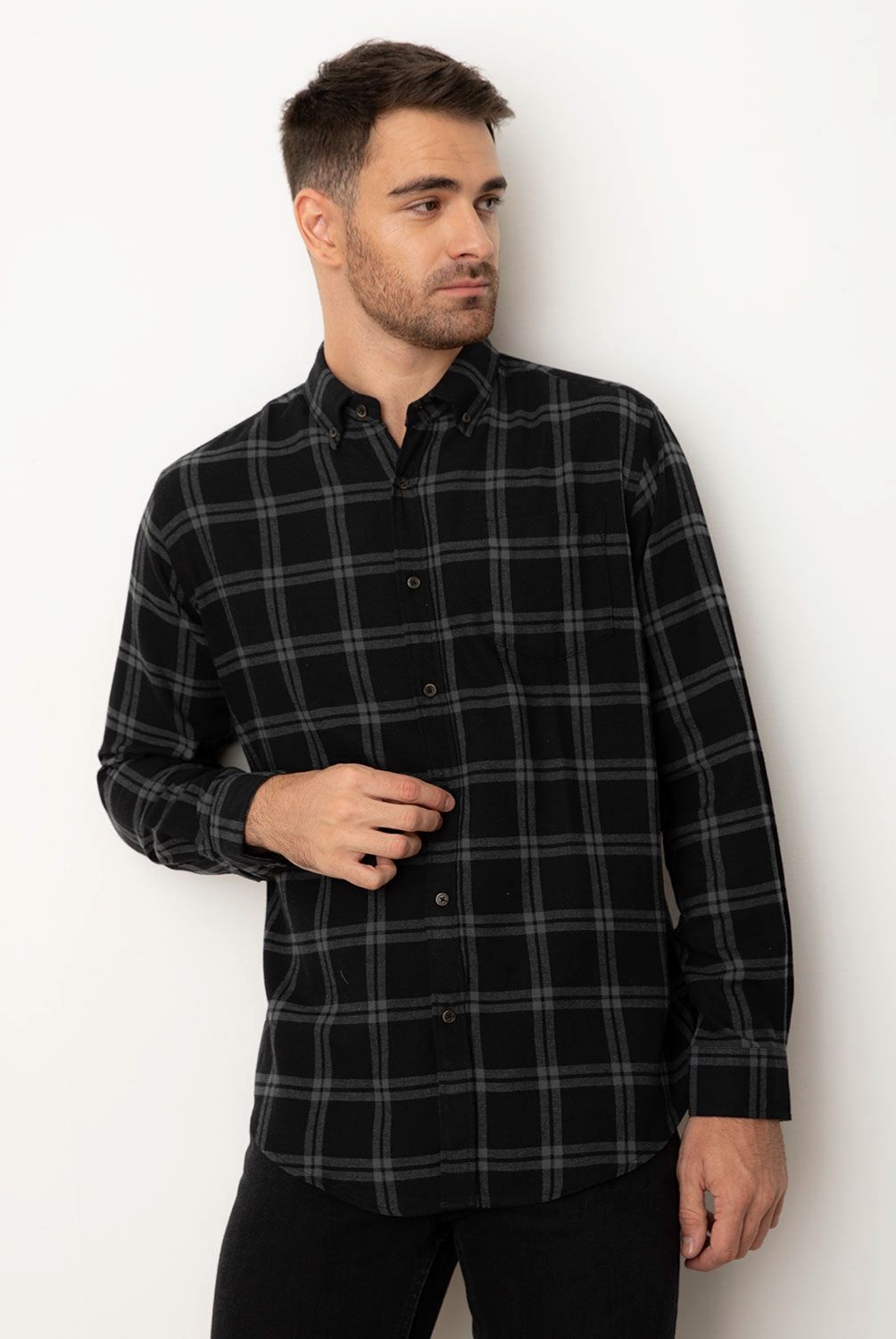 NEWPORT - Camisa Sport Manga Larga Hombre Newport