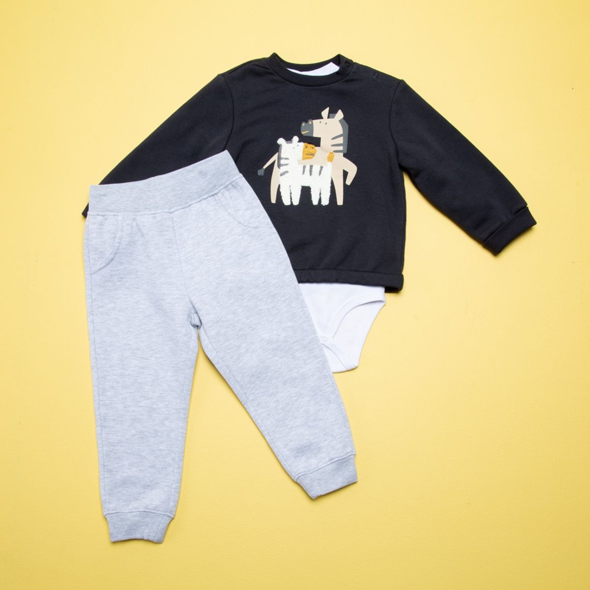 YAMP - Conjunto Bebé Niño 3 Piezas Algodón Yamp