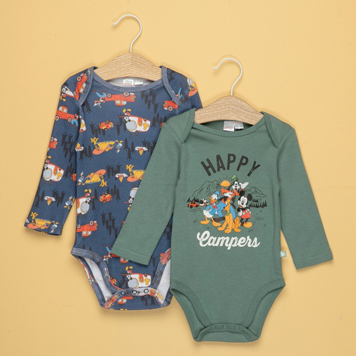 STD CHARACTERS - Body Bebé Niño Pack De 2 Unidades Algodón Mickey Std Characters