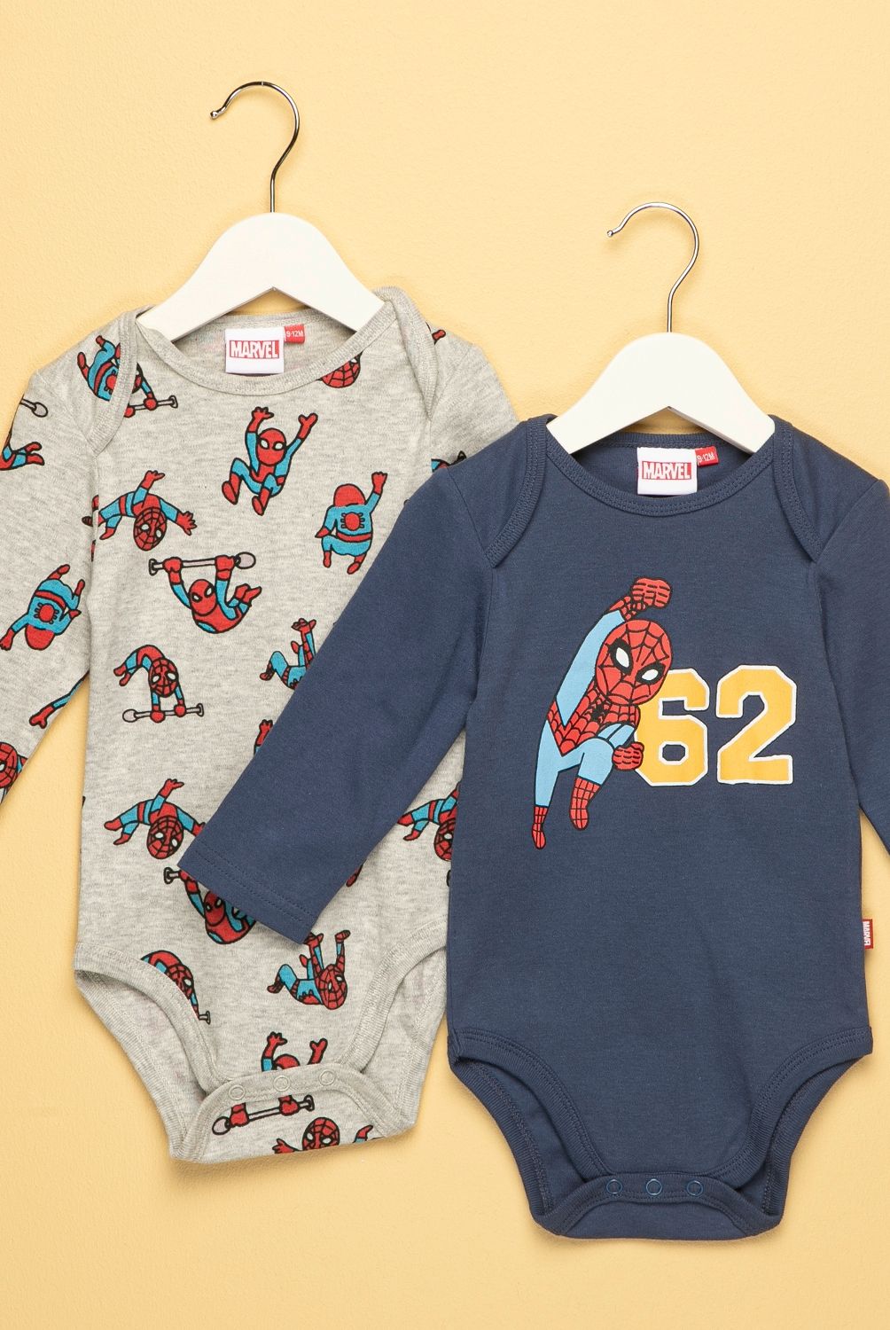 MARVEL - Body Bebé Niño Pack De 2 Unidades Algodón Marvel