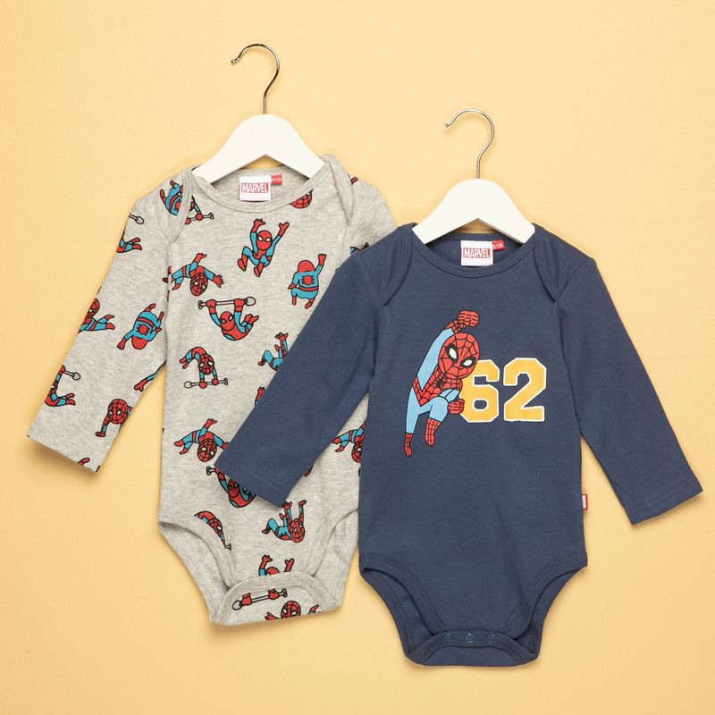 MARVEL - Body Bebé Niño Pack De 2 Unidades Algodón Marvel