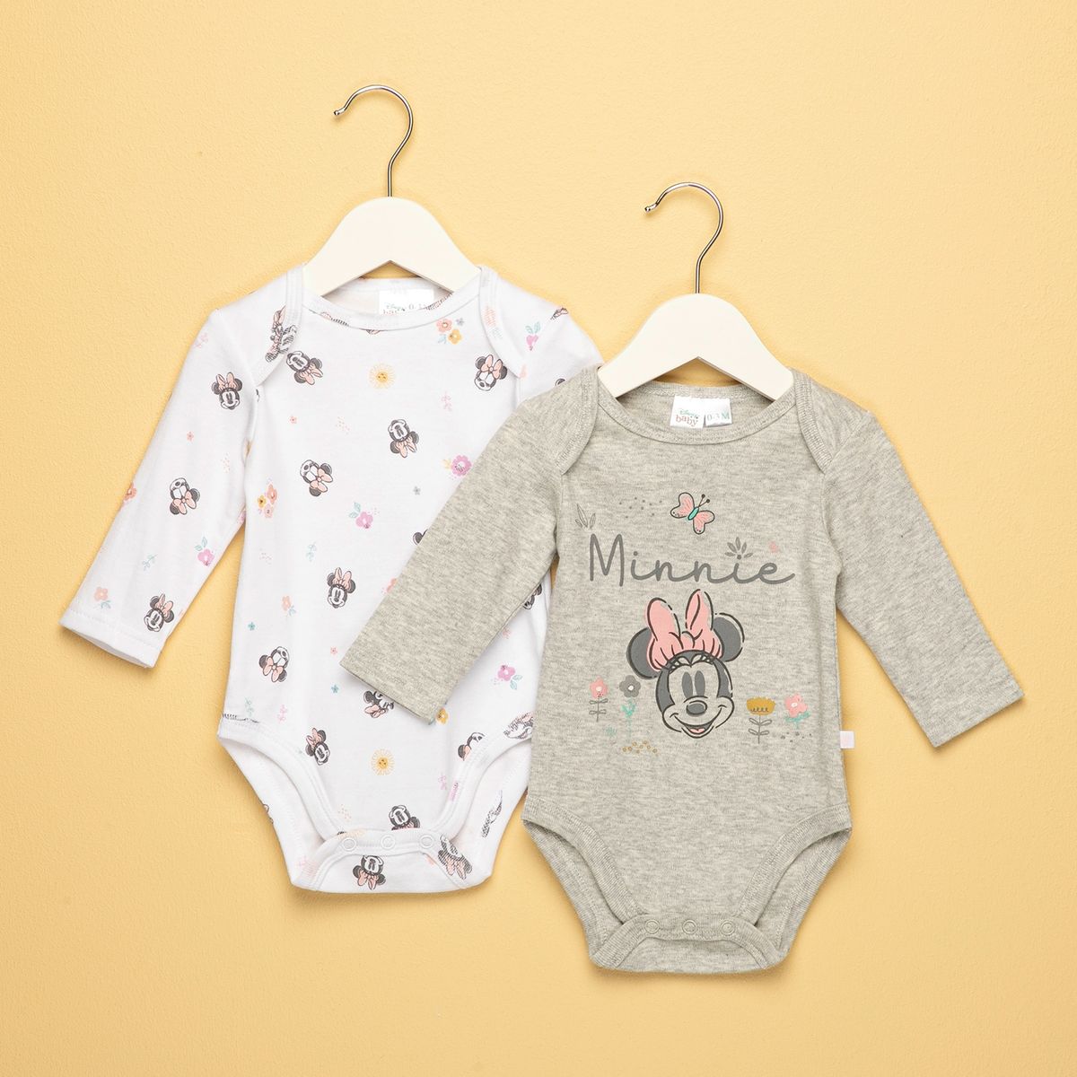 MINNIE - Body Bebé Niña Pack De 2 Unidades Algodón Minnie