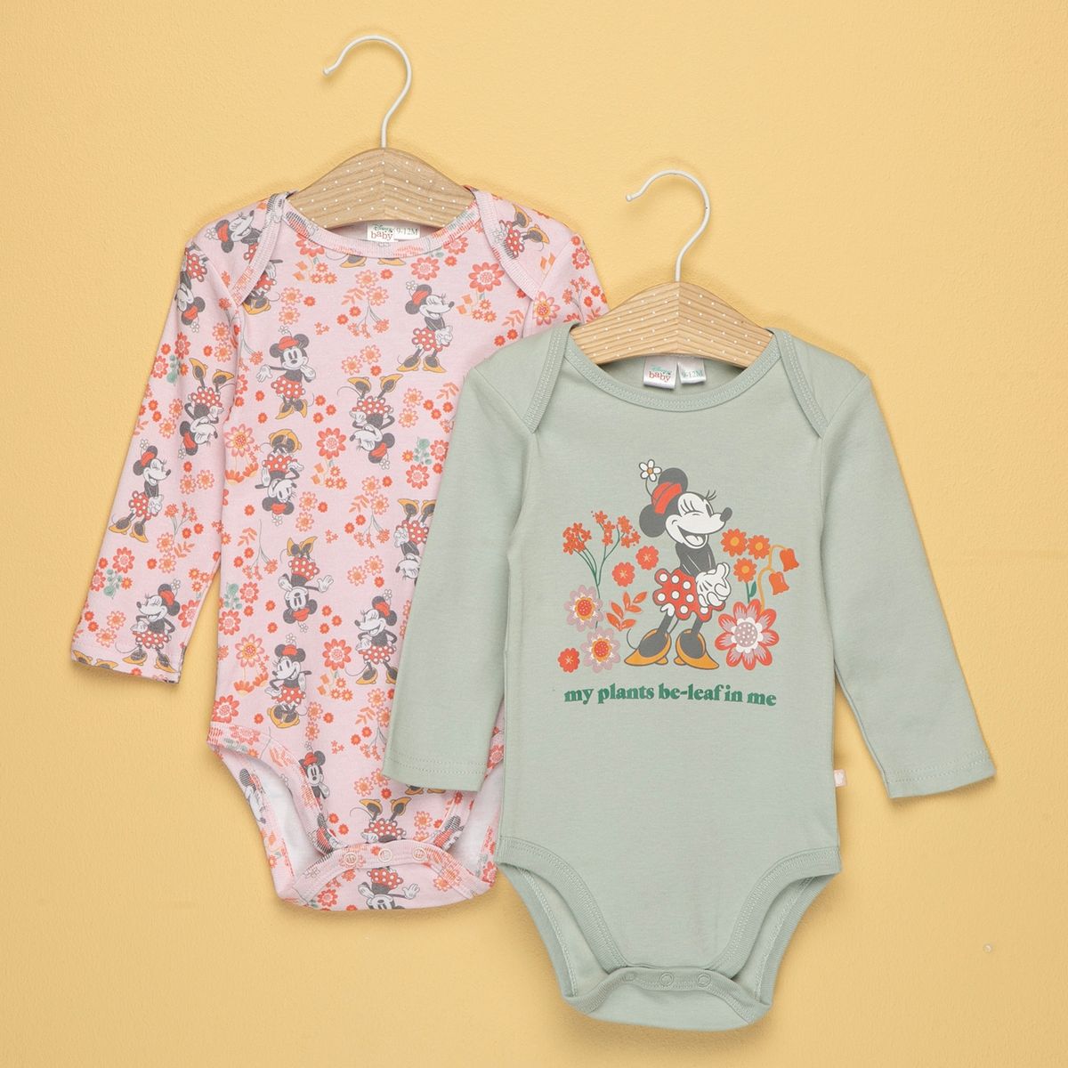 MINNIE - Body Bebé Niña Pack De 2 Unidades Algodón Minnie