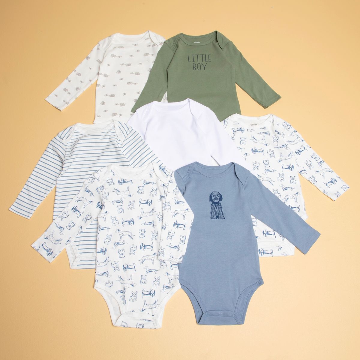 YAMP - Body Bebé Niño Pack De 7 Unidades Algodón Yamp