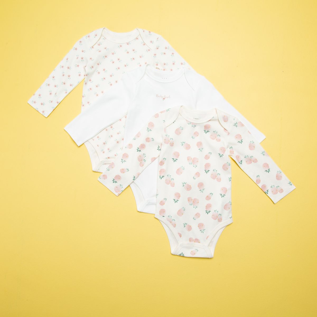 YAMP - Body Bebé Niña Pack De 3 Unidades Algodón Yamp