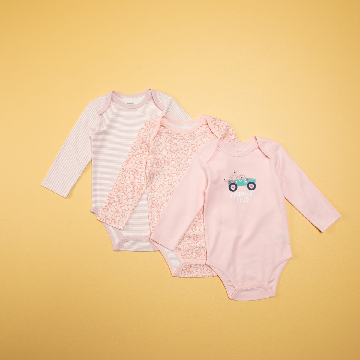 YAMP - Body Bebé Niña Pack De 3 Unidades Algodón Yamp