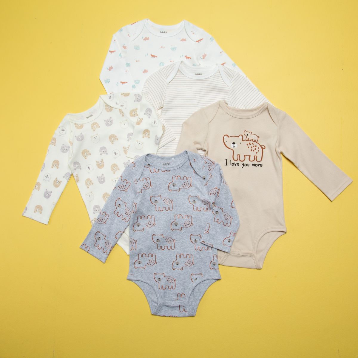 YAMP - Body Bebé Niño Pack De 5 Unidades Algodón Yamp