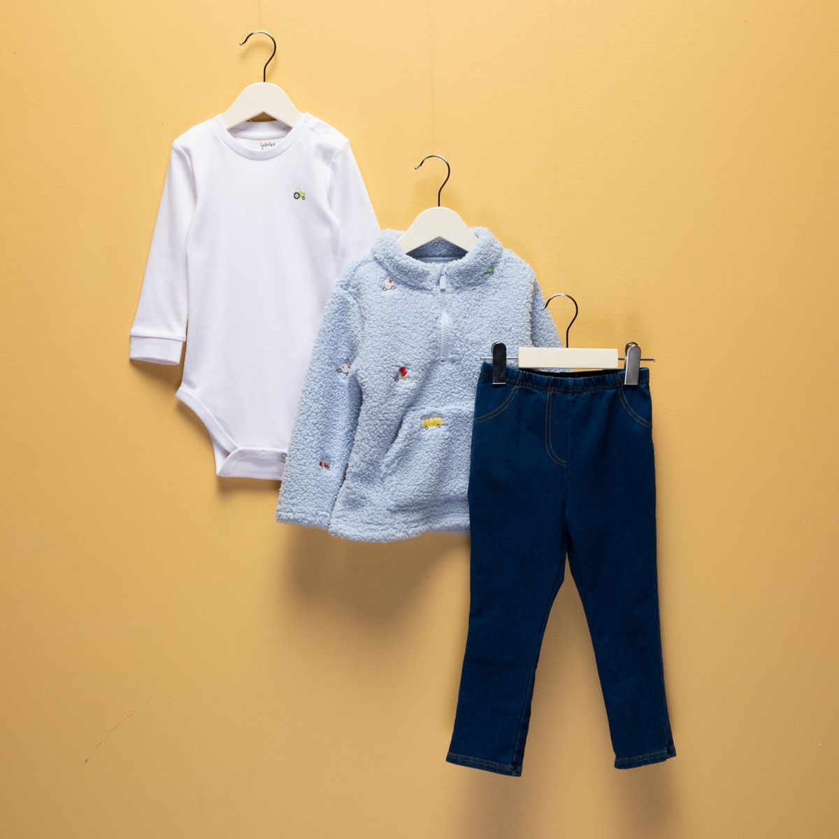 YAMP - Conjunto Bebé Niño 3 Piezas Algodón Yamp