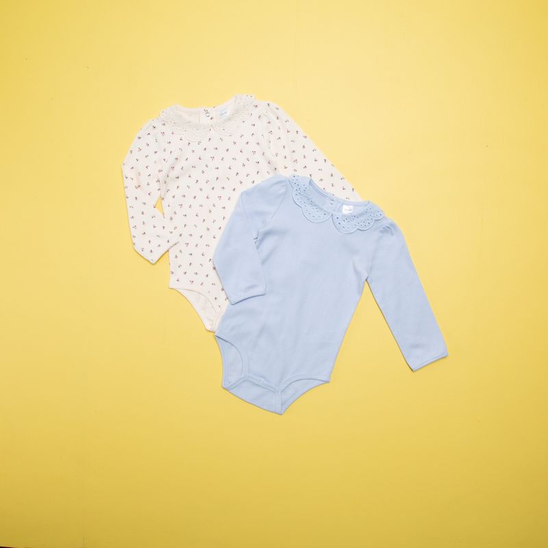 YAMP - Body Bebé Niña Pack De 2 Unidades Algodón Yamp