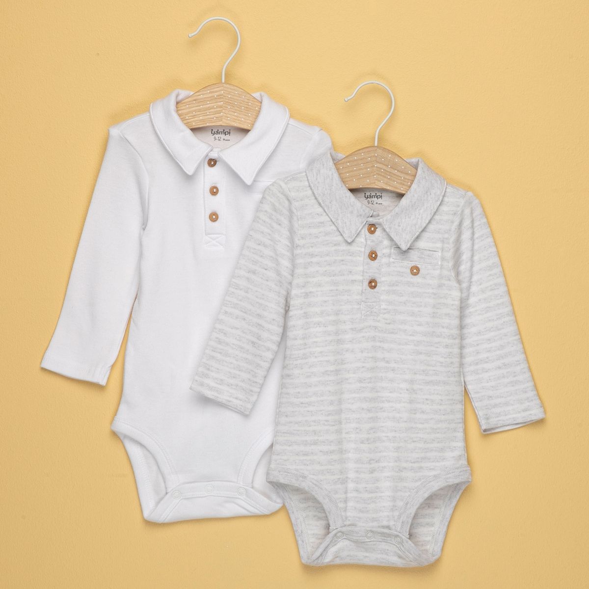 YAMP - Body Bebé Niño Pack De 2 Unidades Algodón Yamp
