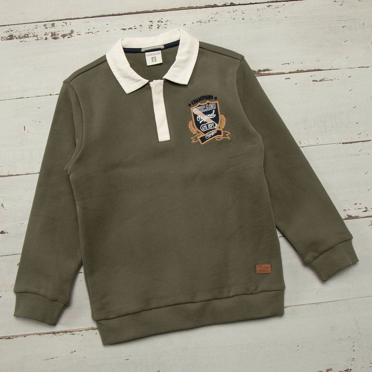 CONIGLIO - Polerón Niño Algodón Con Cuello Coniglio