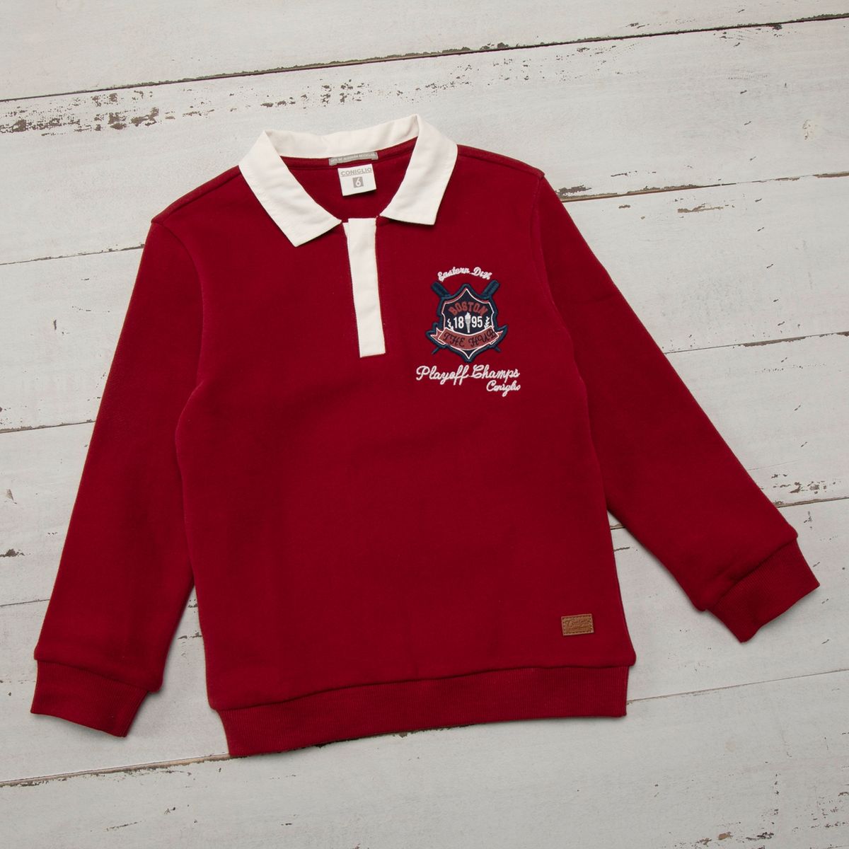 CONIGLIO - Polerón Niño Algodón Con Cuello Coniglio