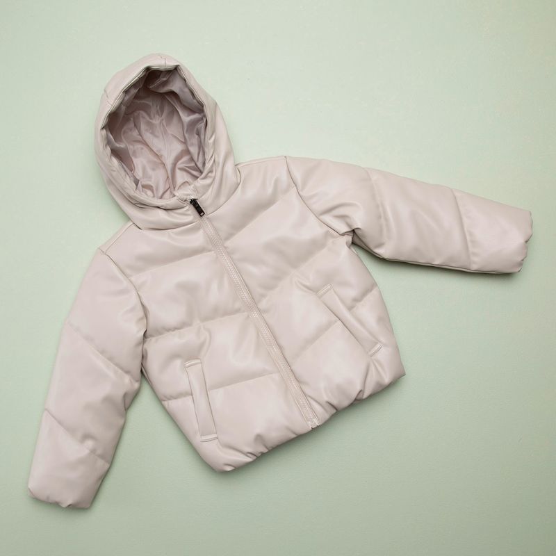YAMP - Parka Niña Ecocuero Con Gorro Yamp