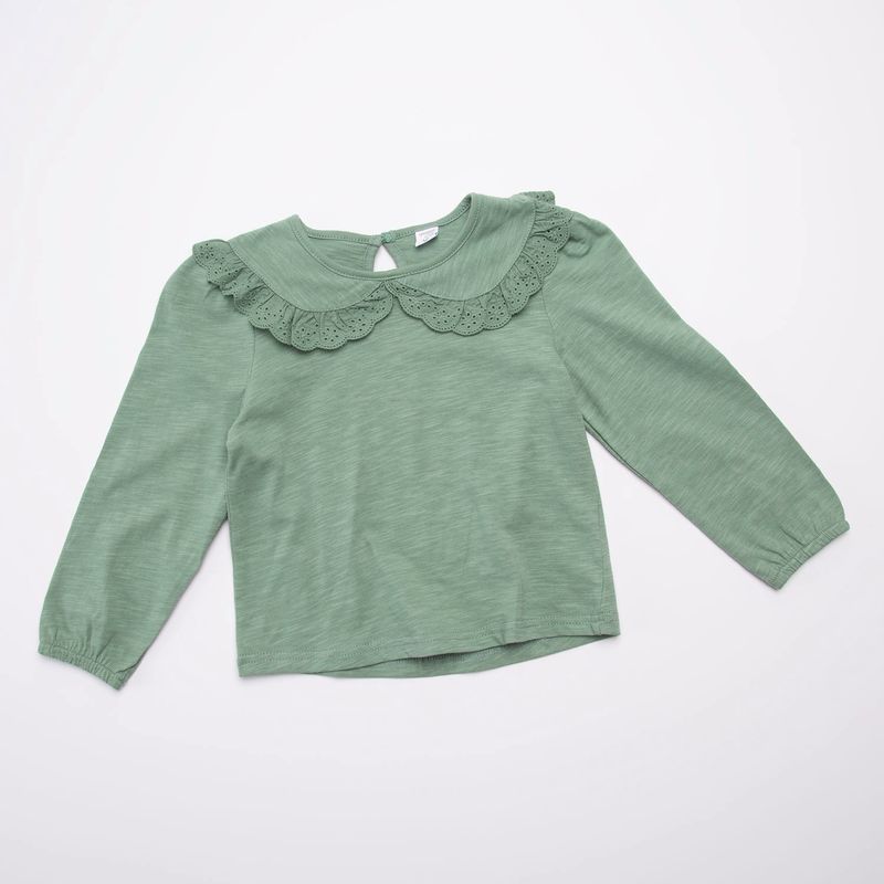 YAMP - Polera Con Cuello Niña Algodón Yamp