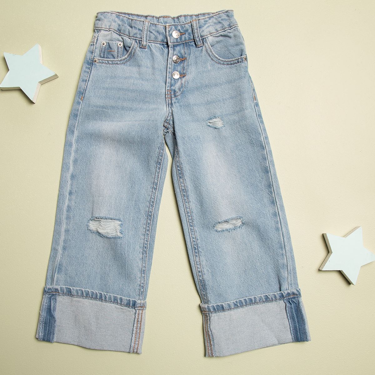 YAMP - Jeans Niña Denim Roturas Yamp