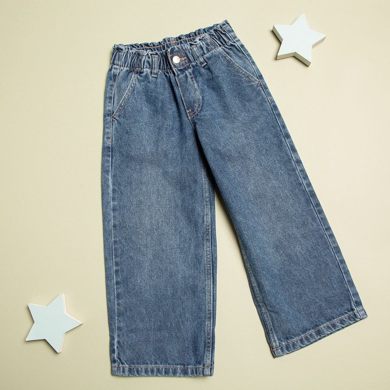 YAMP - Jeans Niña Denim Cintura Elásticada Yamp