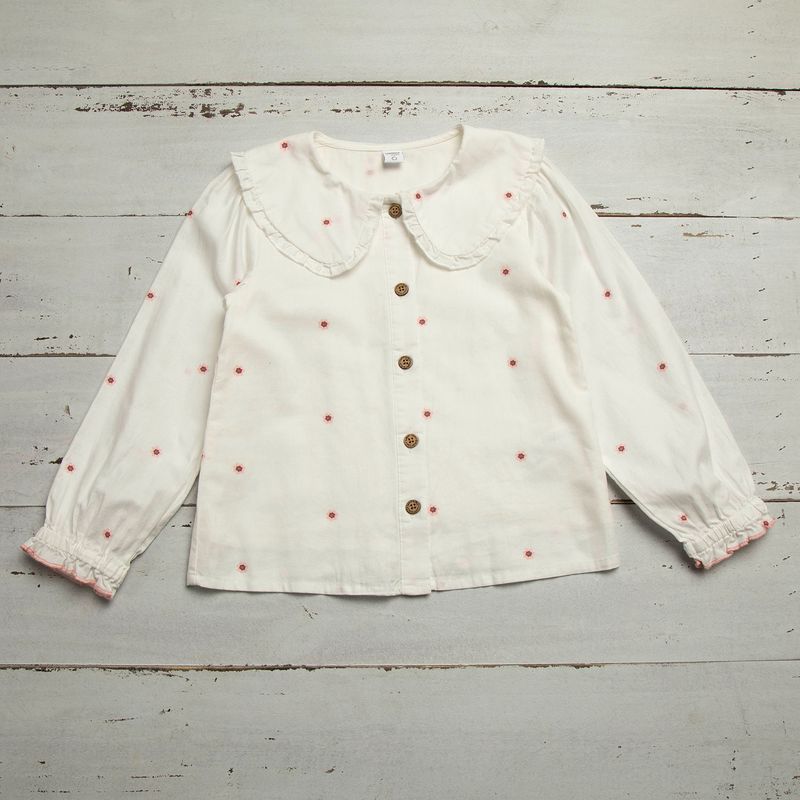 YAMP - Blusa Niña Algodón Con Cuello Yamp
