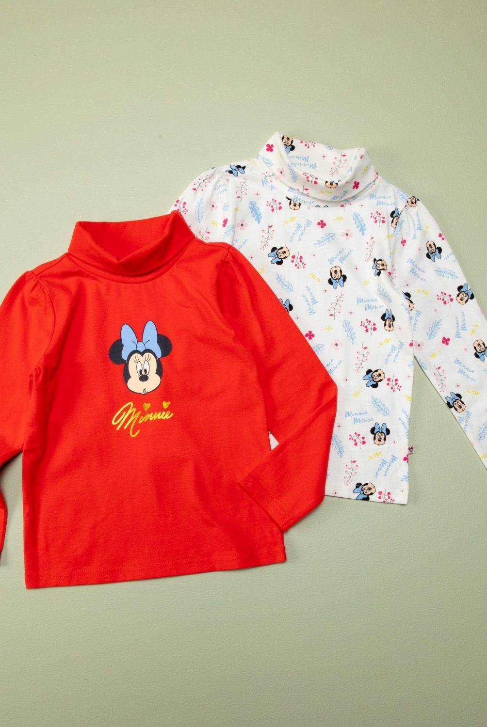 MINNIE - Beatle Niña Pack De 2 Unidades Algodón Con Cuello Minnie