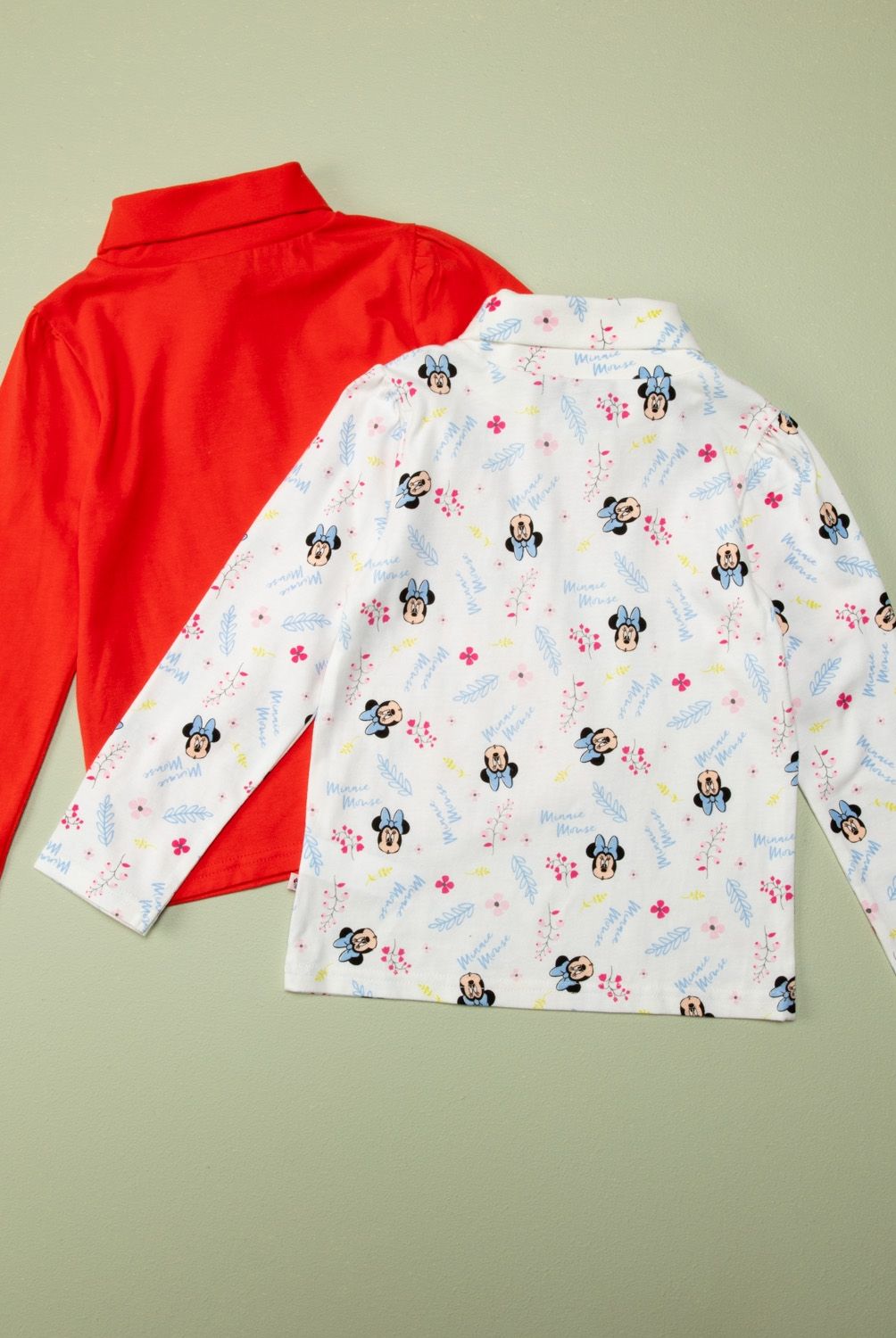MINNIE - Beatle Niña Pack De 2 Unidades Algodón Con Cuello Minnie