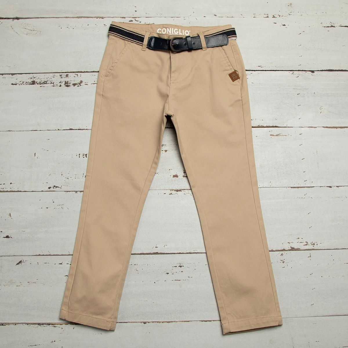 CONIGLIO - Pantalón Niño Algodón Con Cinturón Coniglio