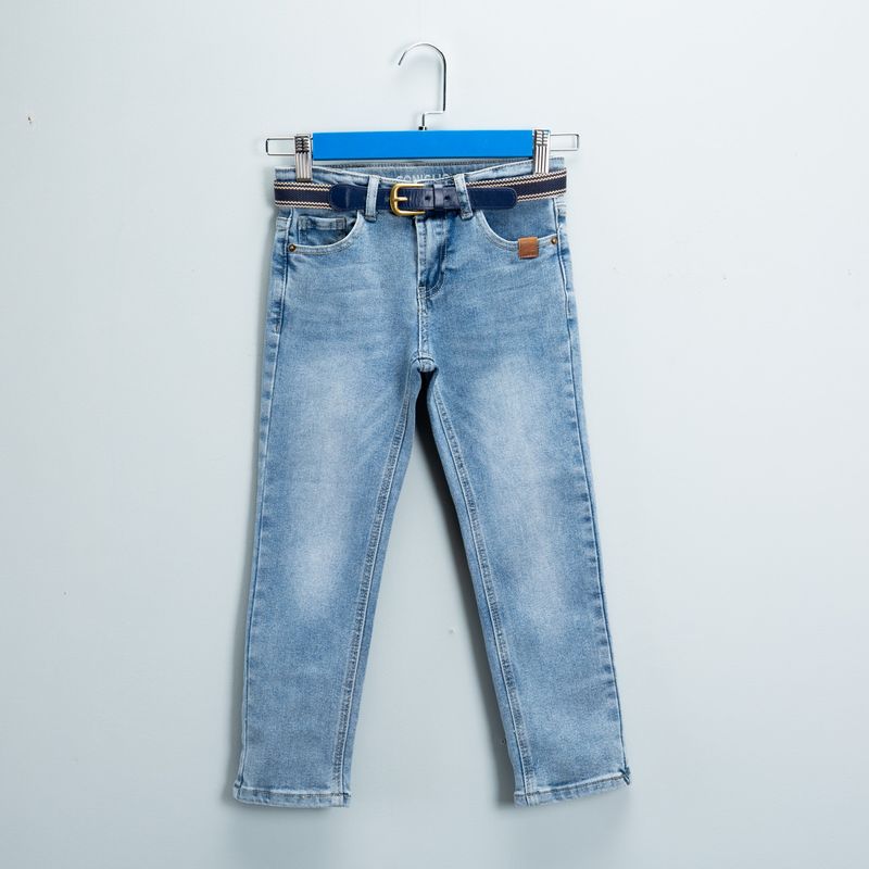 CONIGLIO - Jeans Niño Algodón Con Cinturón Coniglio