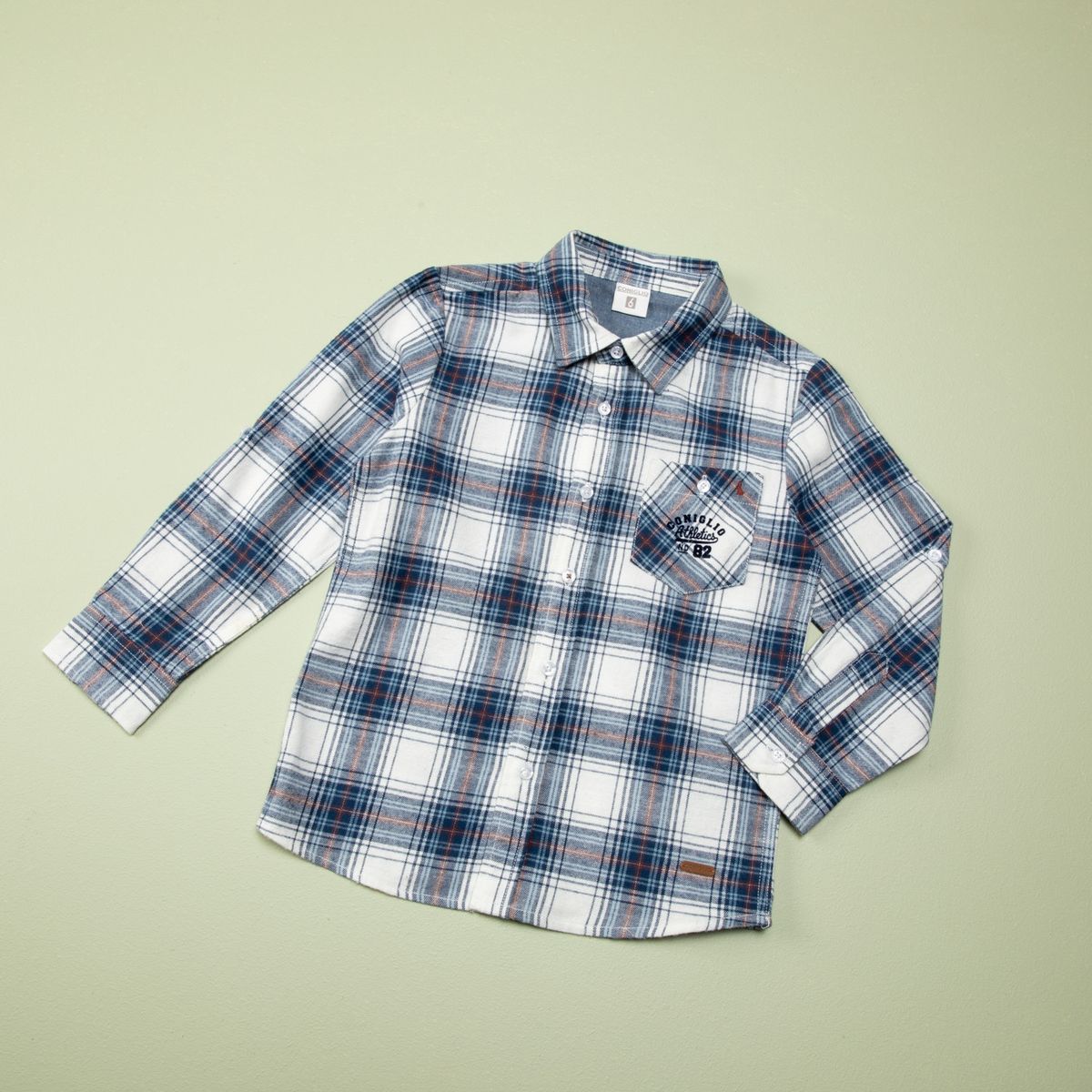 CONIGLIO - Camisa Niño Algodón Manga Remangable Coniglio