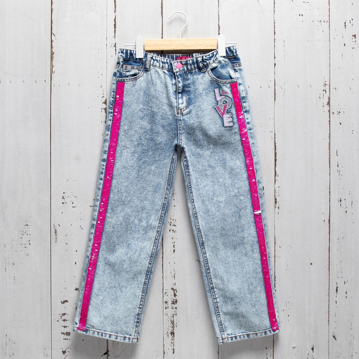 BARBIE - Jeans Niña Algodón Cintura Elásticada Barbie