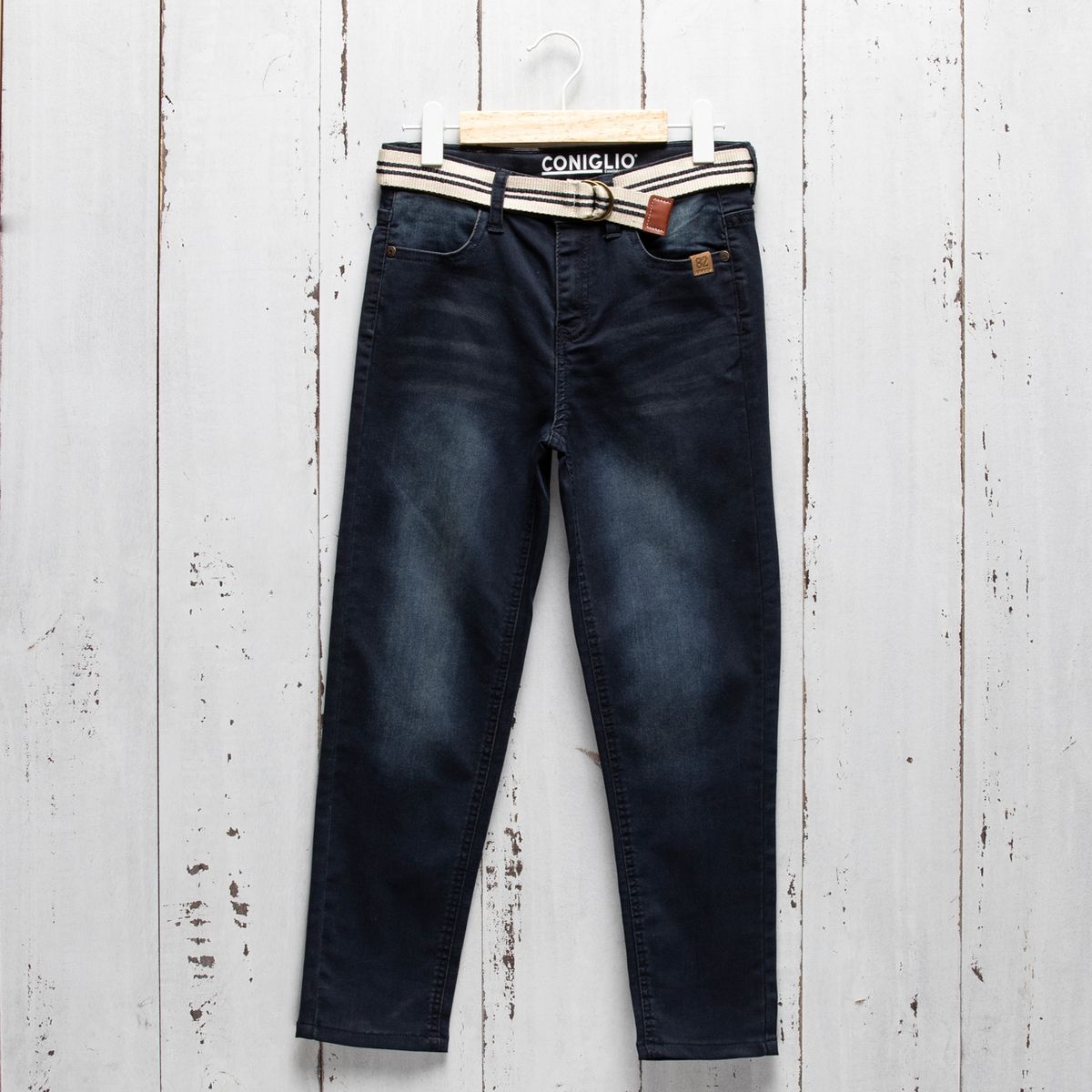 CONIGLIO - Jeans Niño Algodón Con Cinturón Coniglio