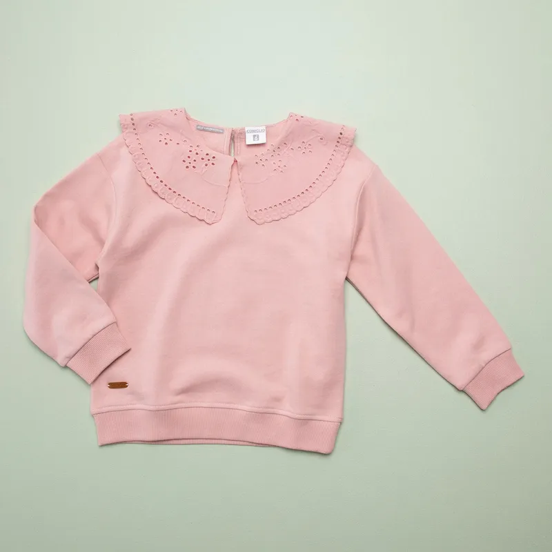 CONIGLIO - Polerón Niña Algodón Con Cuello Coniglio