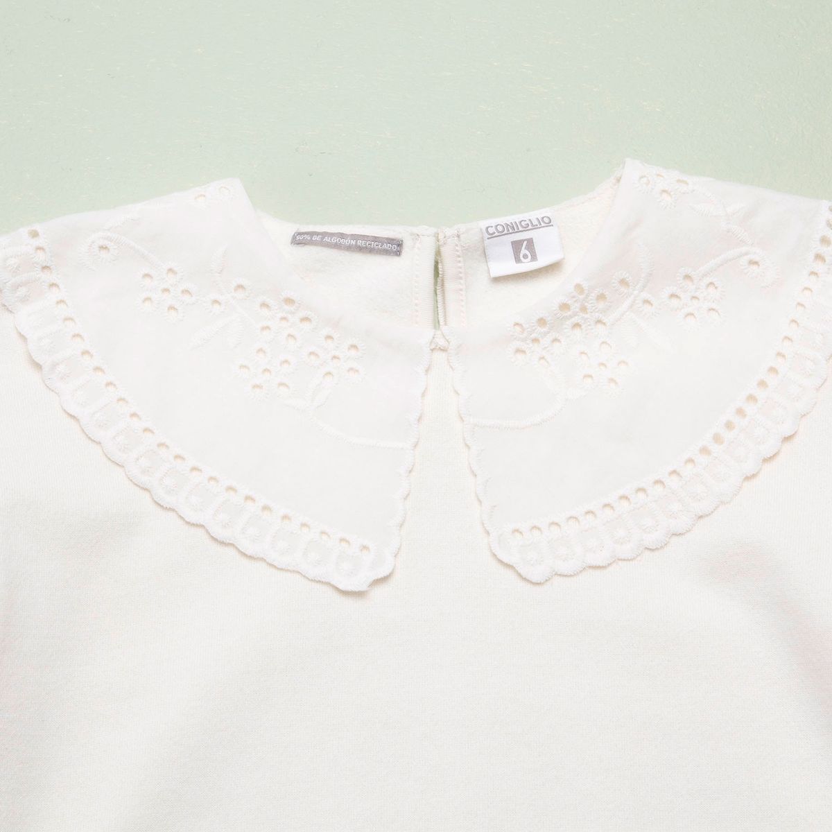 CONIGLIO - Polerón Niña Algodón Con Cuello Coniglio