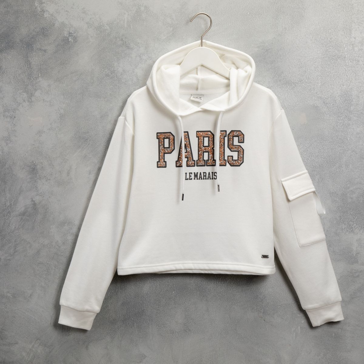 ELEVEN - Polerón Niña Algodón Con Gorro Eleven