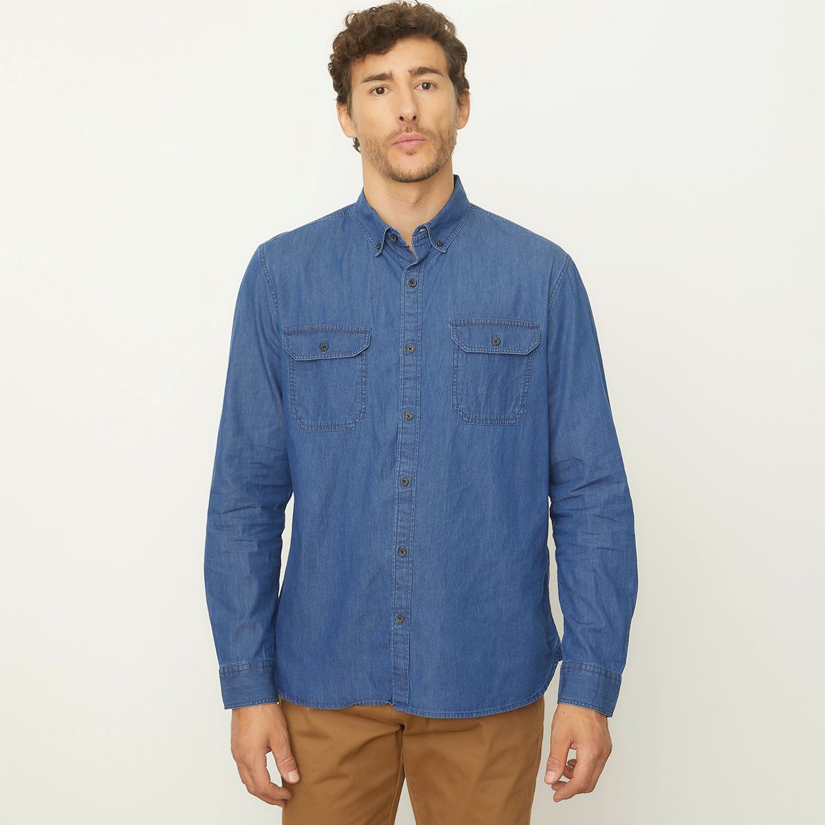 UNIVERSITY CLUB - Camisa Casual Manga Larga Algodón Regular Hombre University Club