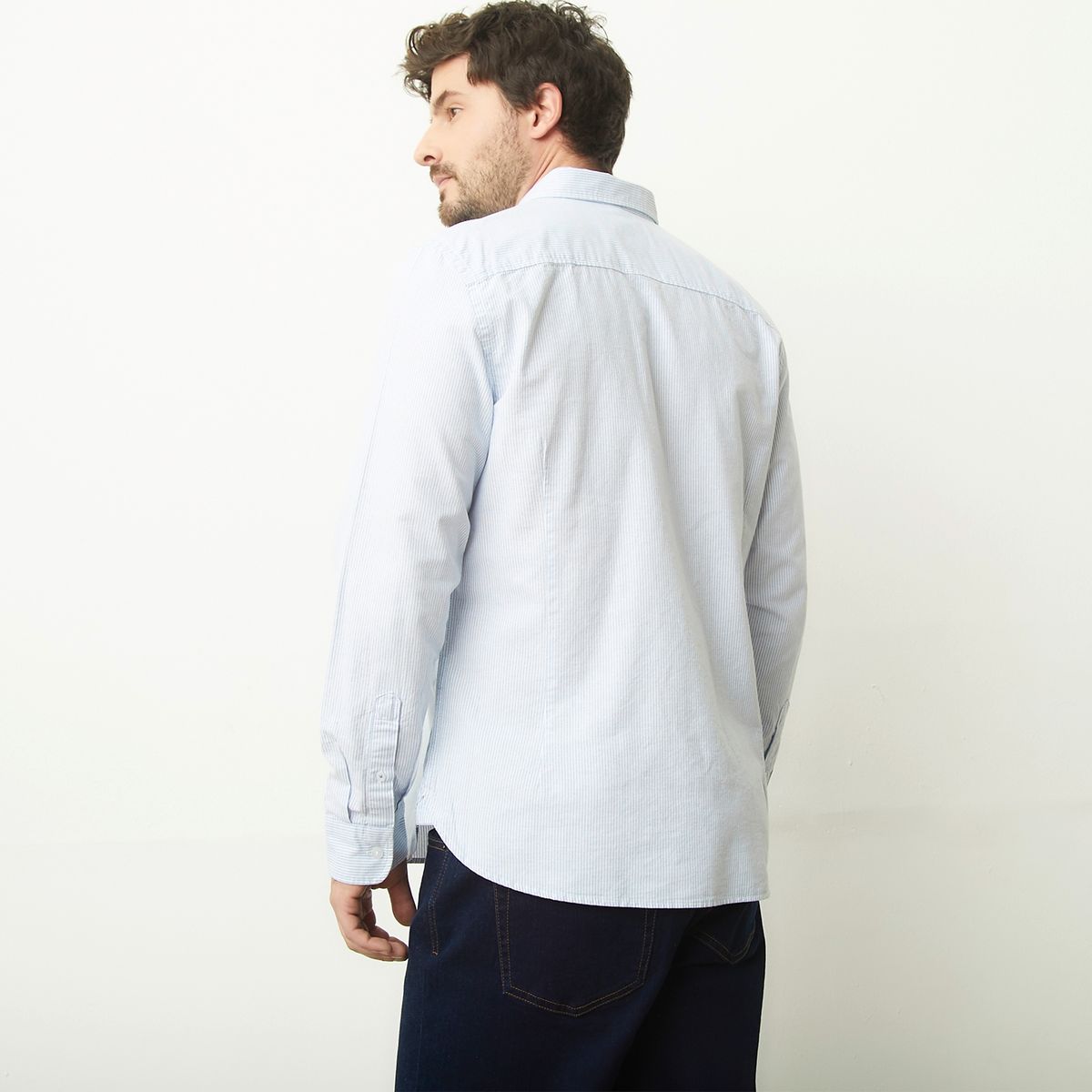 UNIVERSITY CLUB - Camisa Casual Manga Larga Algodón Hombre University Club