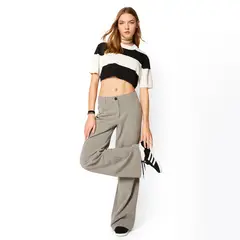SYBILLA - Pantalón Palazzo Tiro Medio Mujer