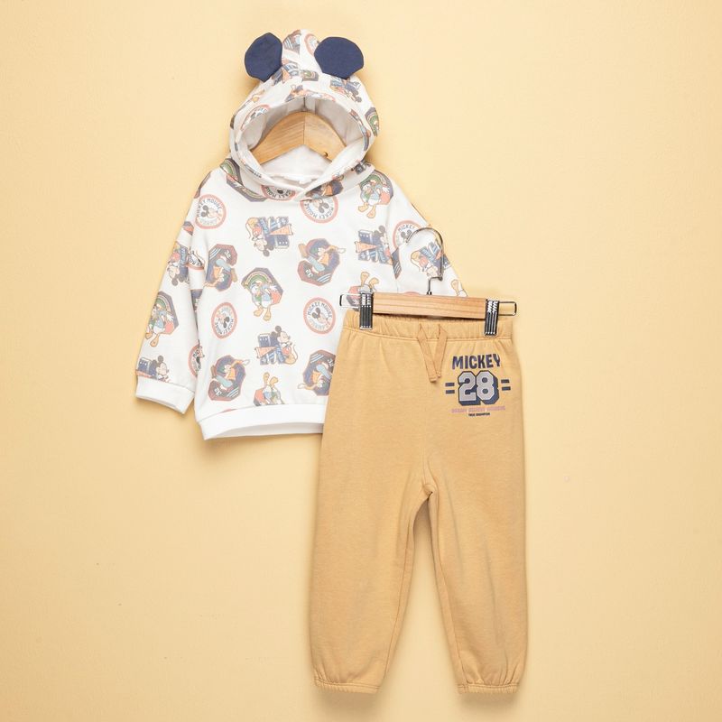 STD CHARACTERS - Conjunto Bebé Niño 2 Piezas Algodón Con Gorro Mickey Std Characters