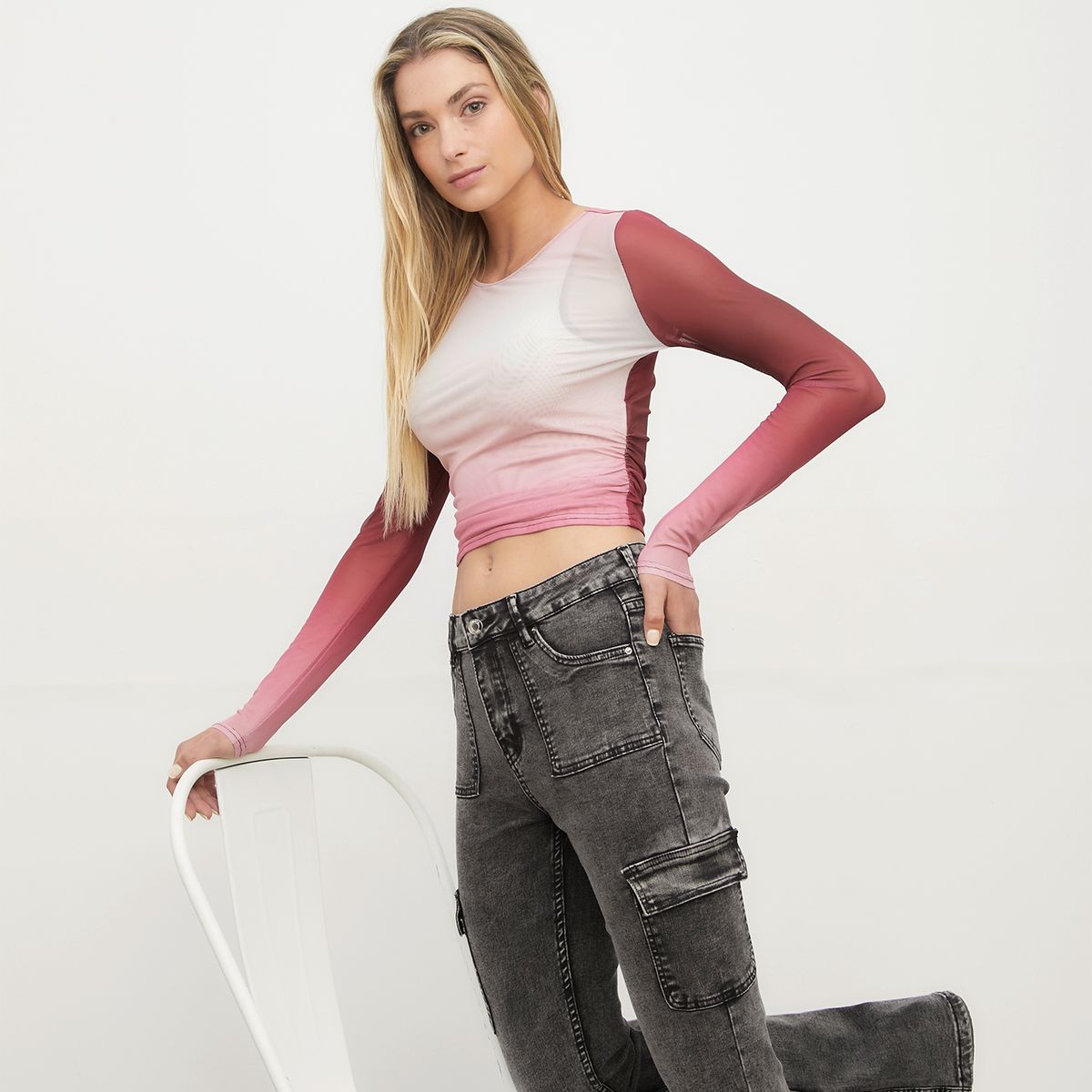 SYBILLA - Polera Casual Mujer Manga larga