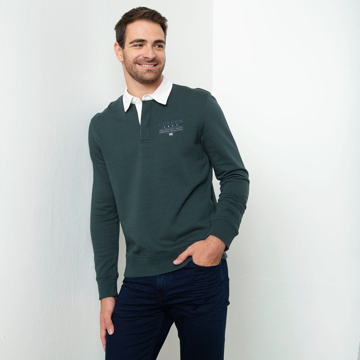 UNIVERSITY CLUB - Polerón Manga Larga Algodón Hombre University Club