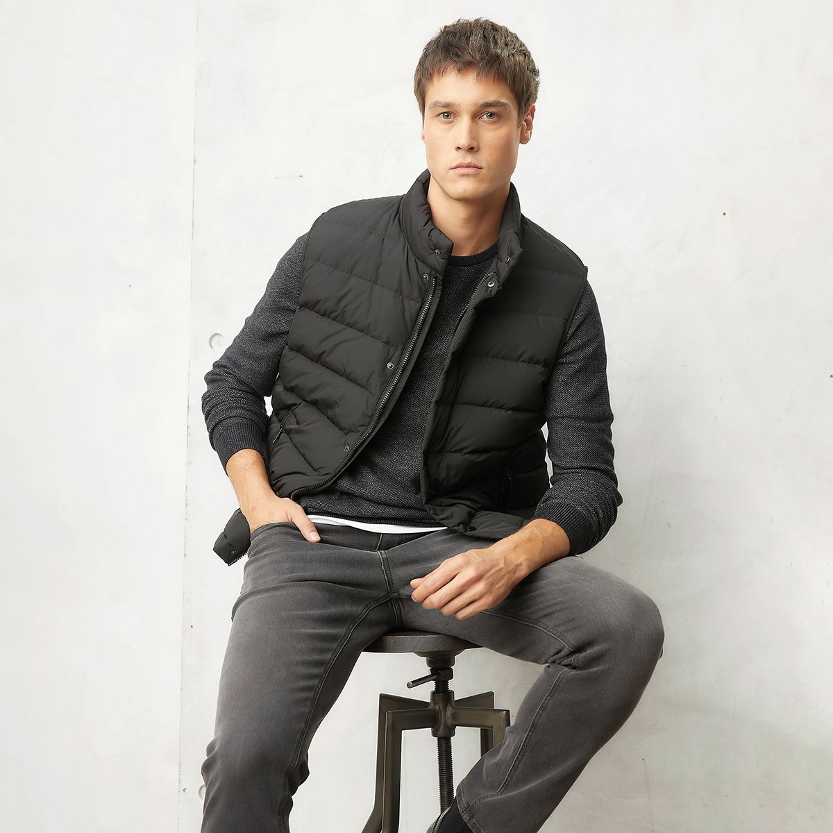 WOLF&HANK - Parka Sin Mangas Acolchada Recto Hombre Wolf&Hank