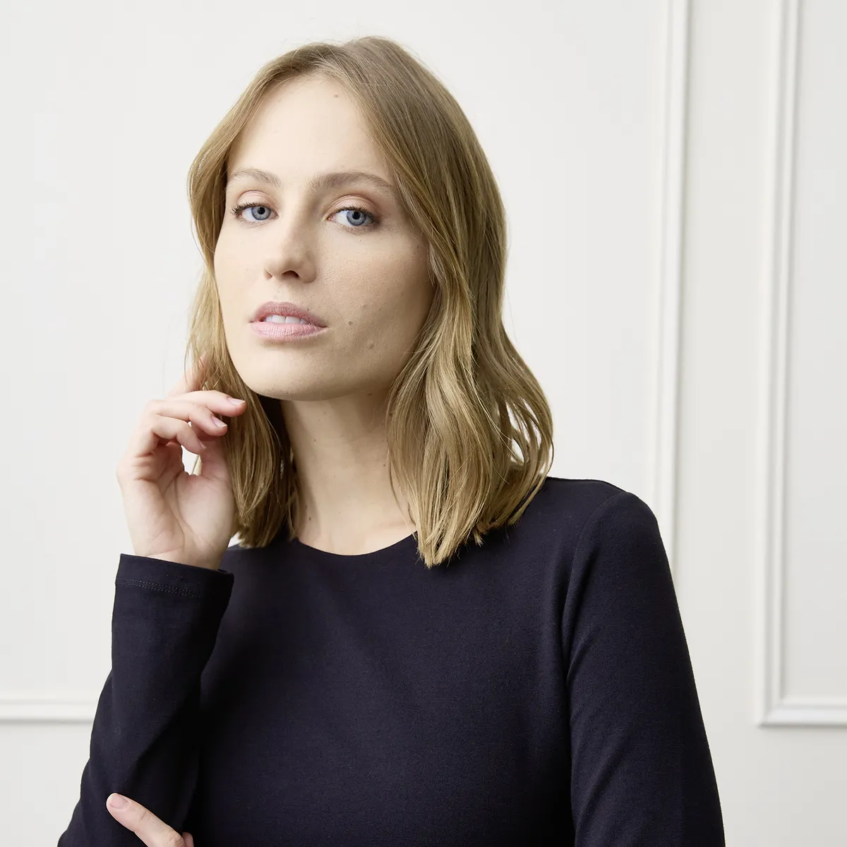 BASEMENT - Polera Manga Larga Algodón Mujer Basement